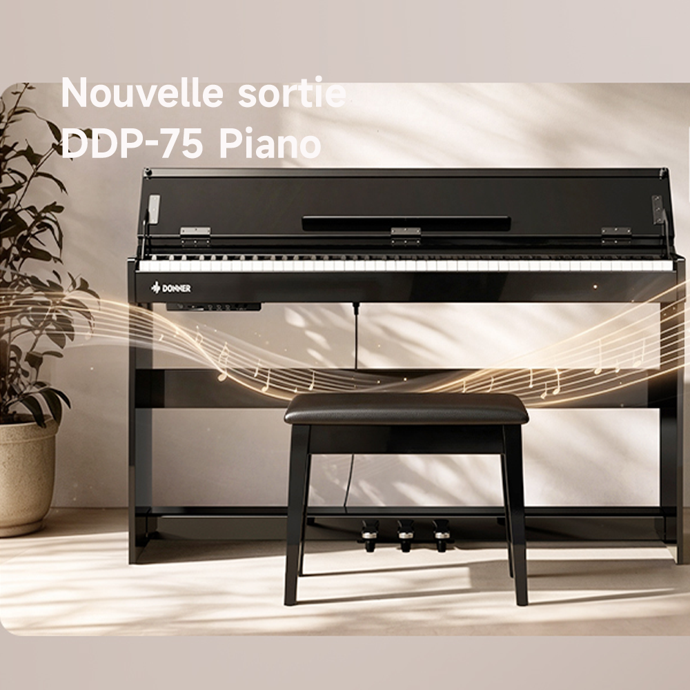 Nouvelle sortie: Donner DDP-75 – Piano numérique droit à touches lestées