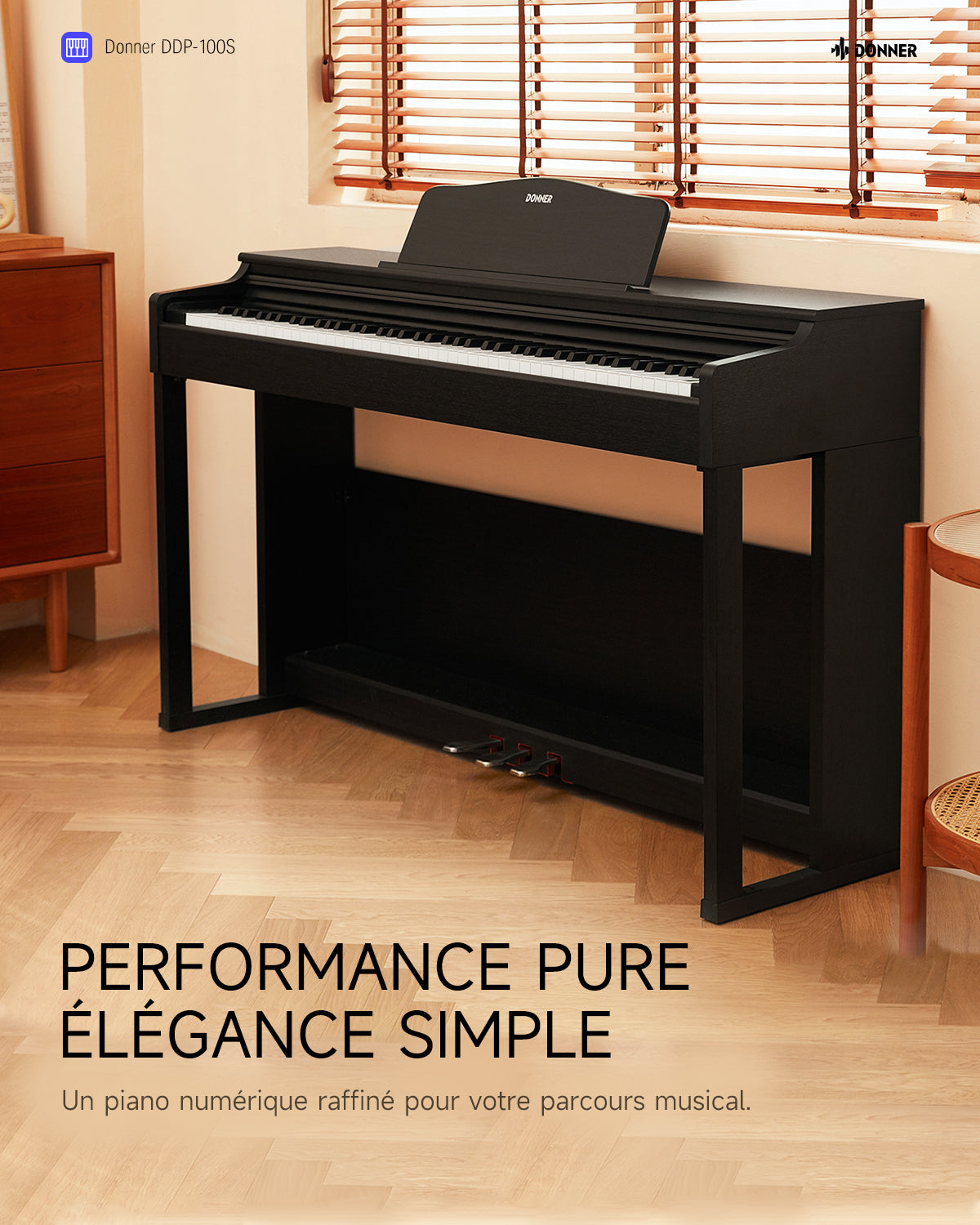 Donner DDP-100S Piano numérique à marteaux progressifs