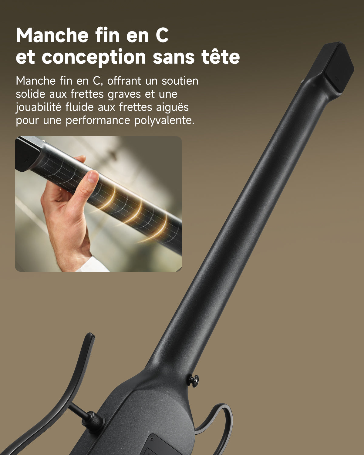 Donner HUSH™ C Guitare Nylon Voyage Électro-Acoustique-Noir##