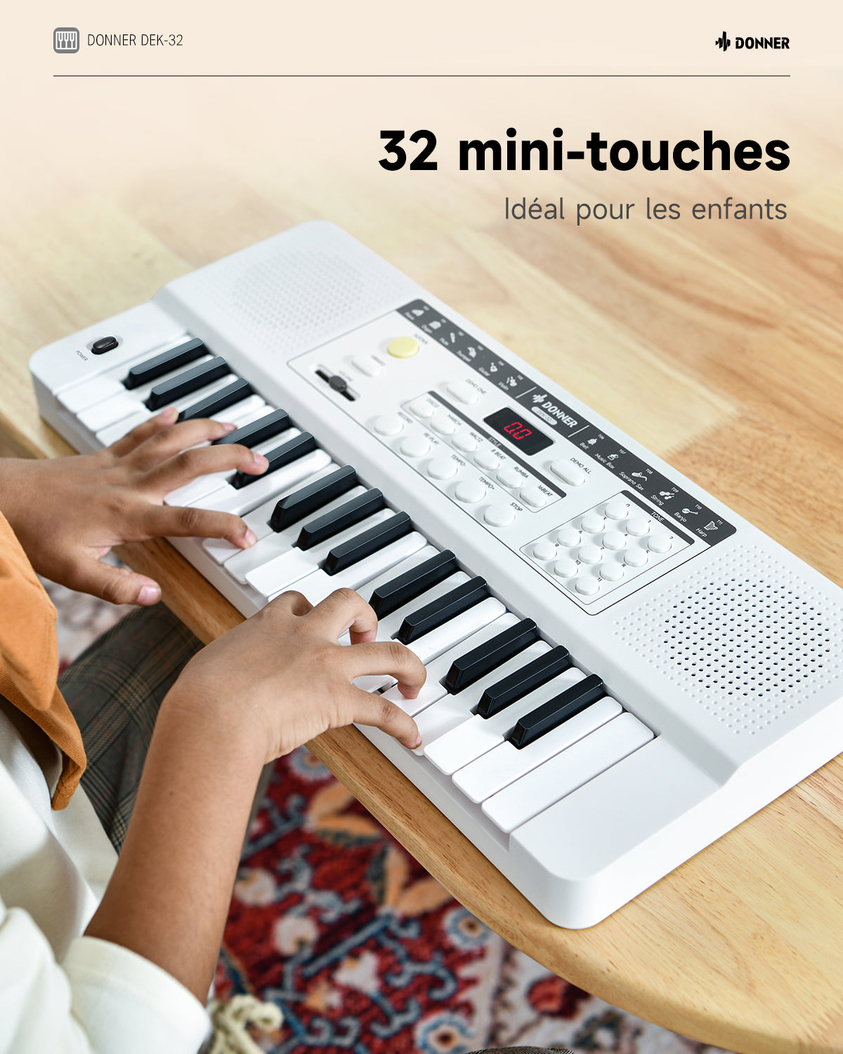 Donner DEK-32 à 32 touches Clavier électronique-KIDO 32 Touches Bleu + DEK-32 Blanc##