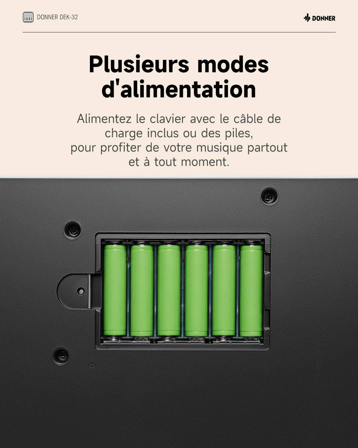 Donner DEK-32 à 32 touches Clavier électronique-KIDO 32 Touches Bleu + DEK-32 Blanc##