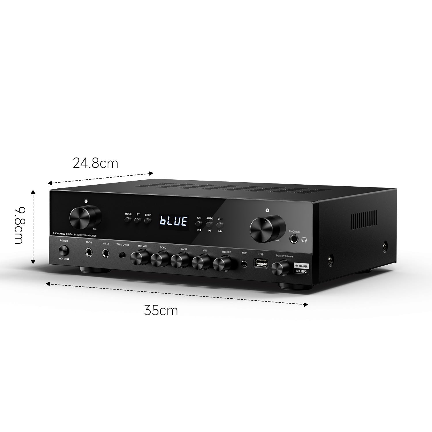 Donner MAMP2 Puissant Amplificateur 2 Canaux