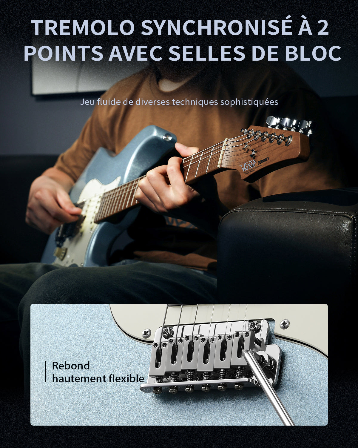 GUITARE DONNER DST-550 Gradation-Bleu##