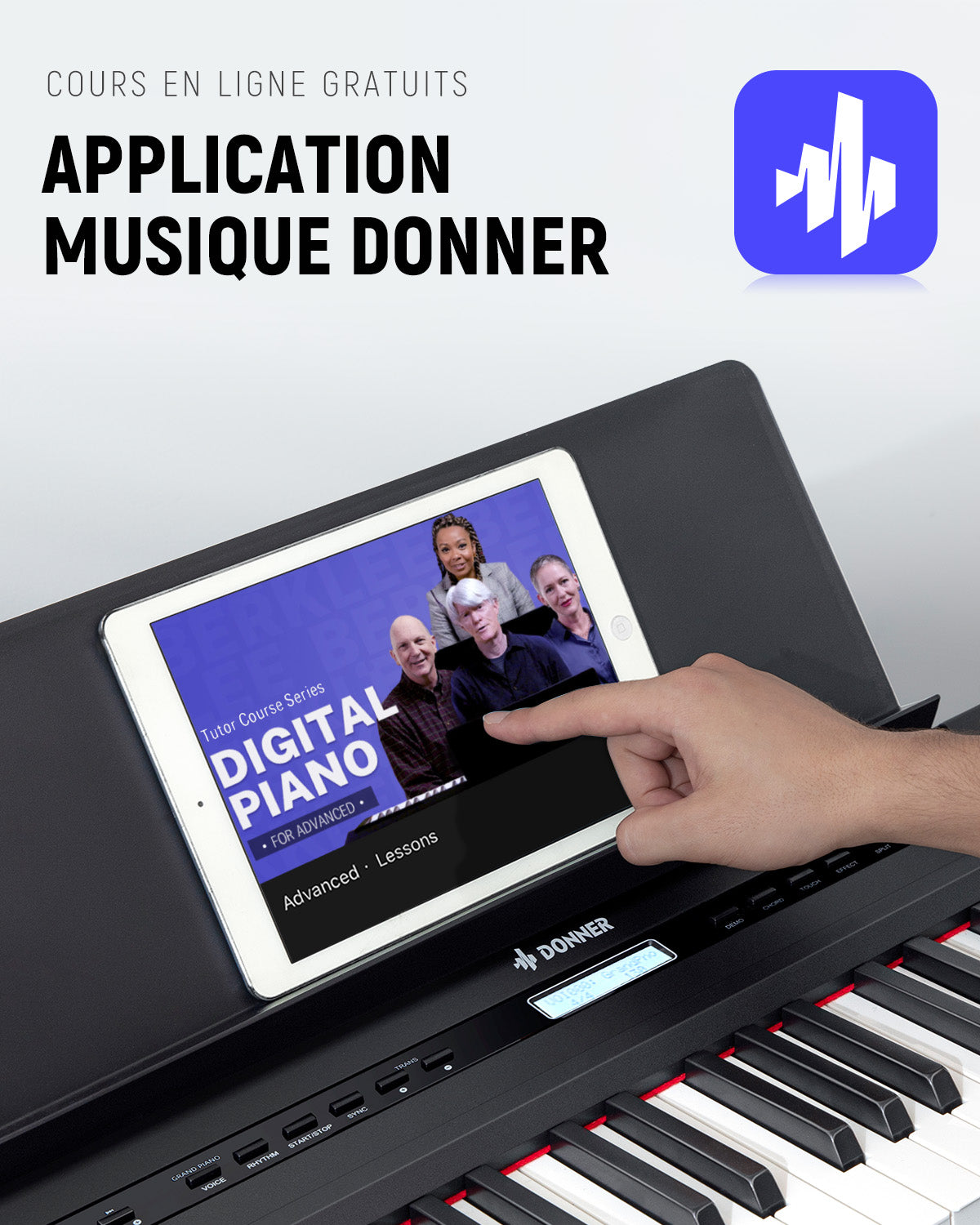 Donner DEP-20 lestées Piano Numerique-Noir##