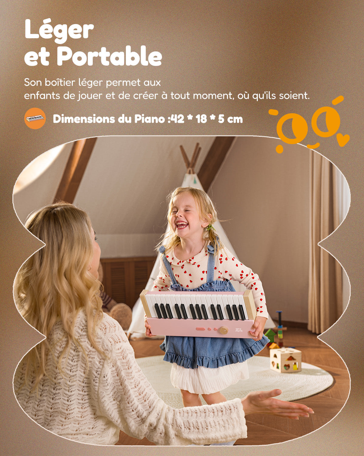 Donner DEK-32 à 32 touches Clavier électronique-KIDO 32 Touches Rose + DEK-32 Rose##