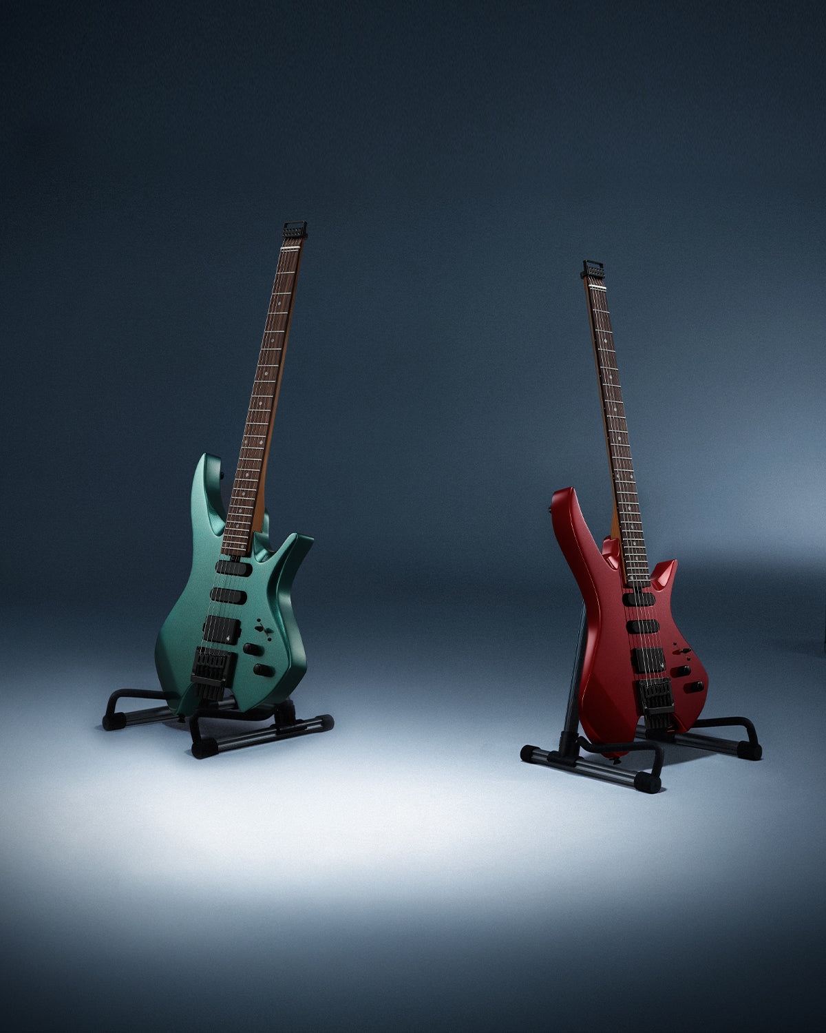Donner HLX-500 Guitare Électrique Moderne Sans Tête-Sherwood Green##
