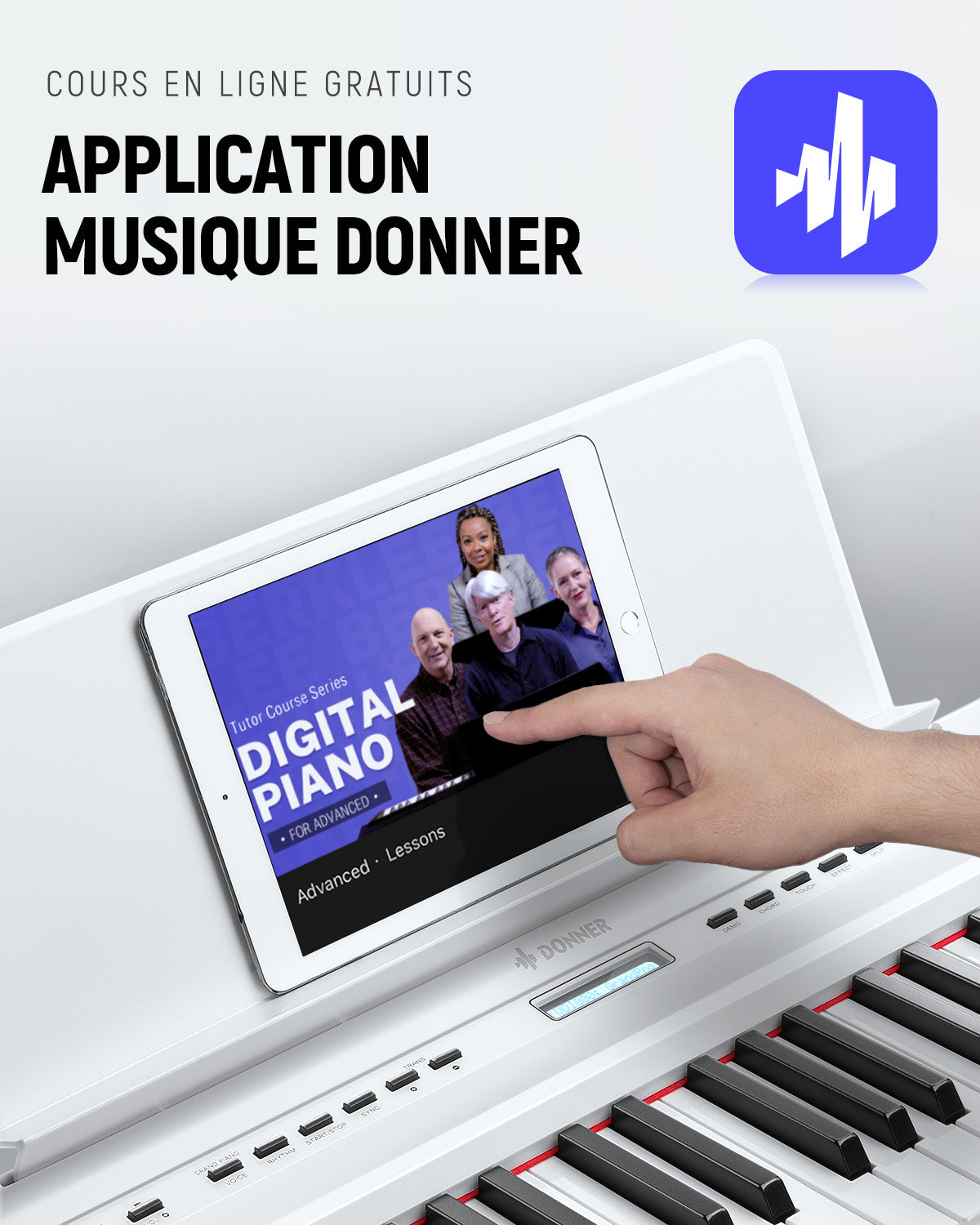 Donner DEP-20 lestées Piano Numerique-Blanc##