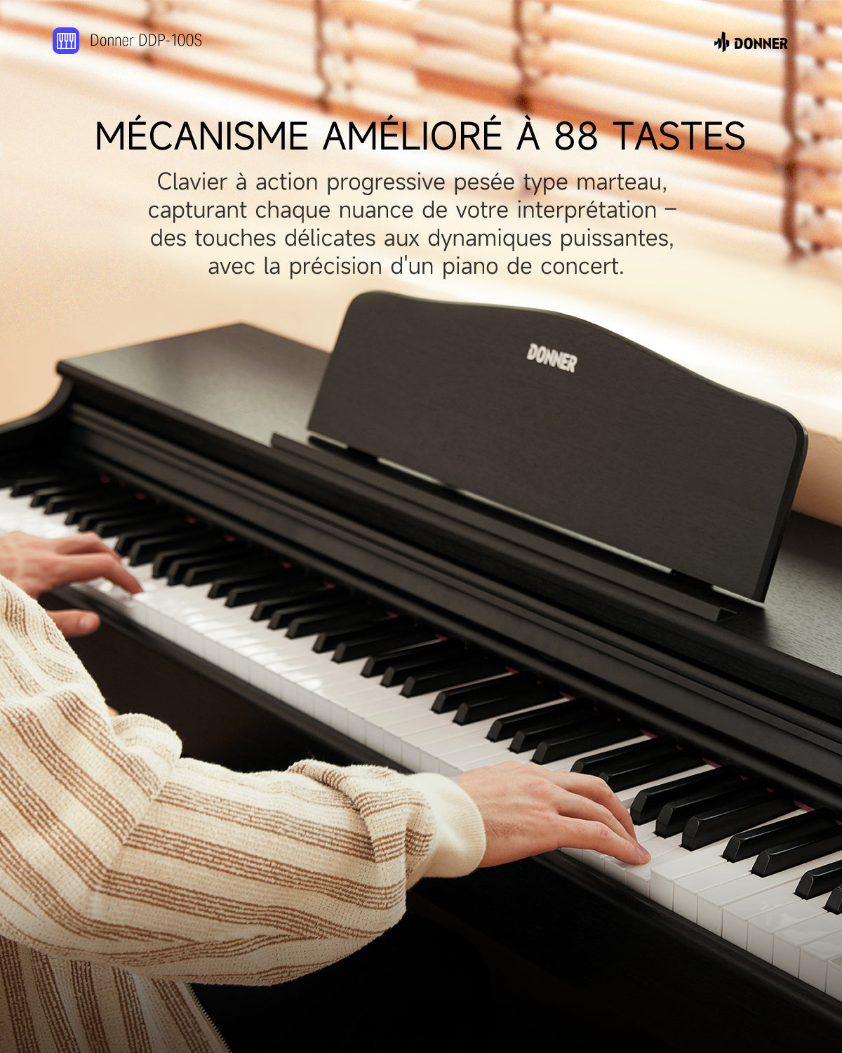 Donner DDP-100S Piano numérique à marteaux progressifs