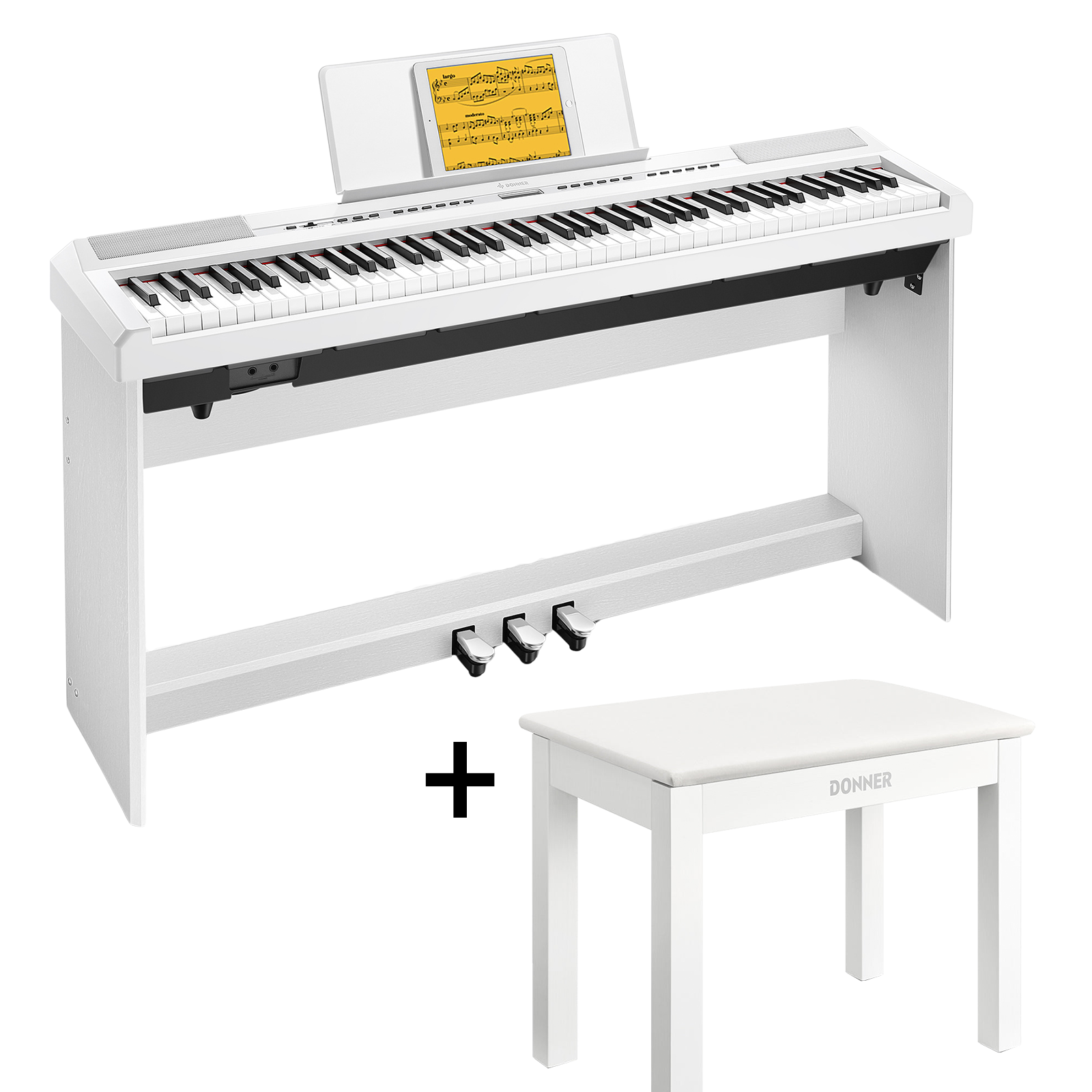 Donner DEP-20 lestées Piano Numerique-Blanc##