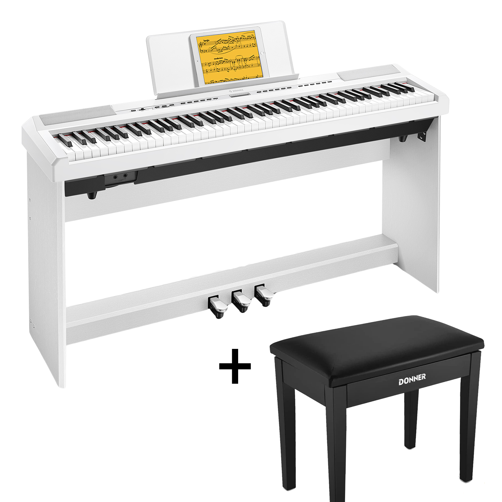 Donner DEP-20 lestées Piano Numerique-Blanc##