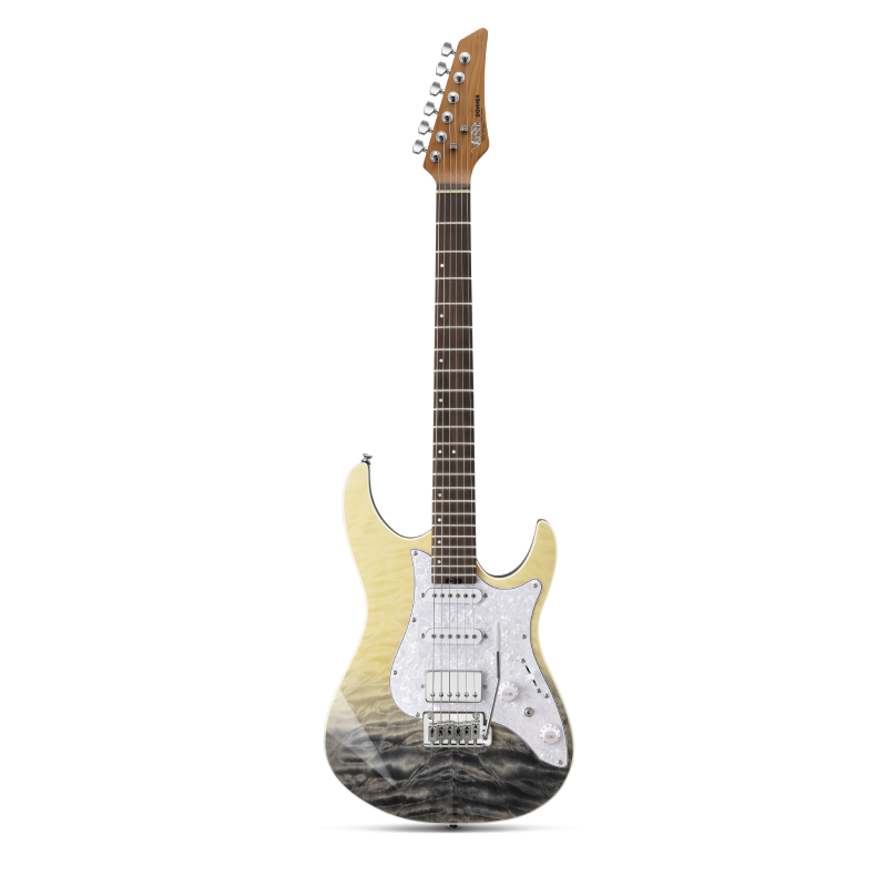 GUITARE DONNER DST-550 Gradation-Mirage noir dégradé LR##