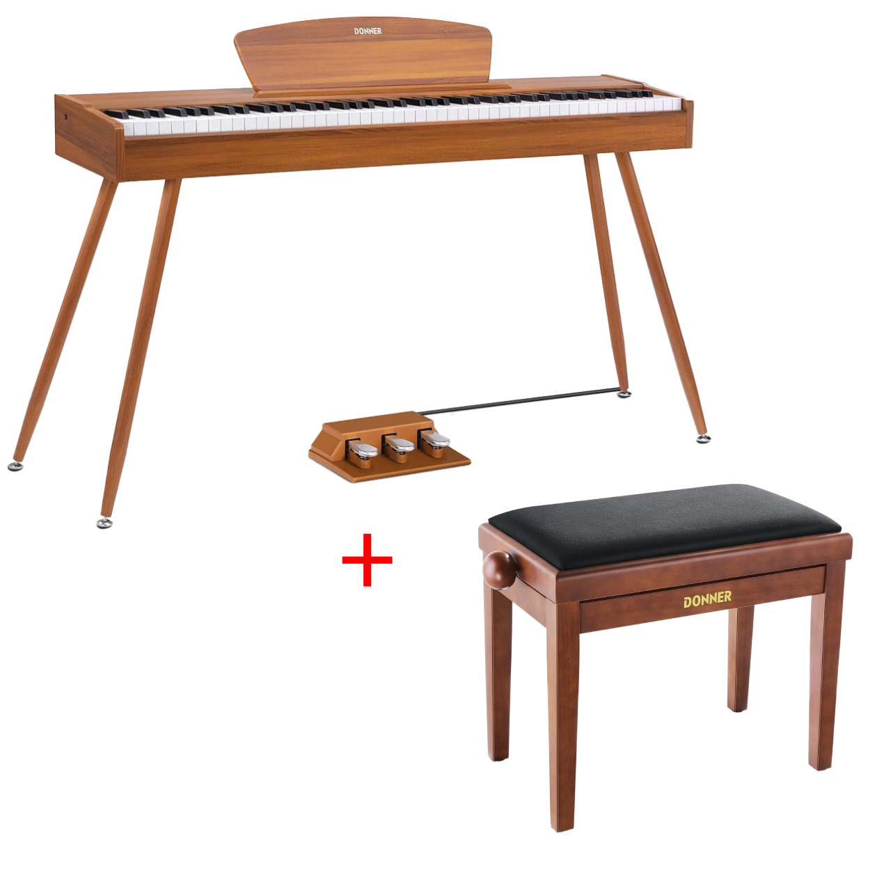Donner DDP-80 Motif de Bois Piano Numérique-Son amélioré##