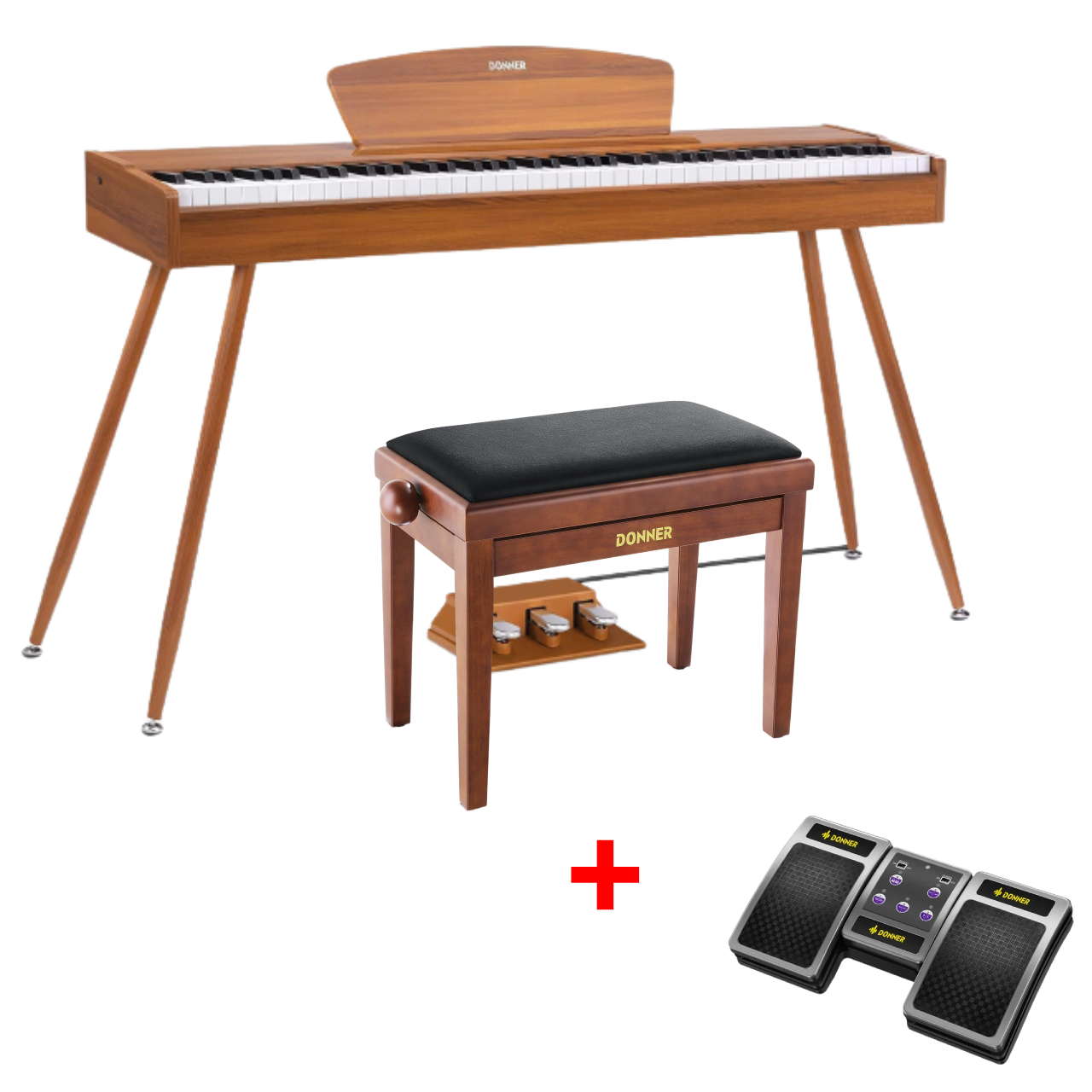 Donner DDP-80 Motif de Bois Piano Numérique-Bois naturel##