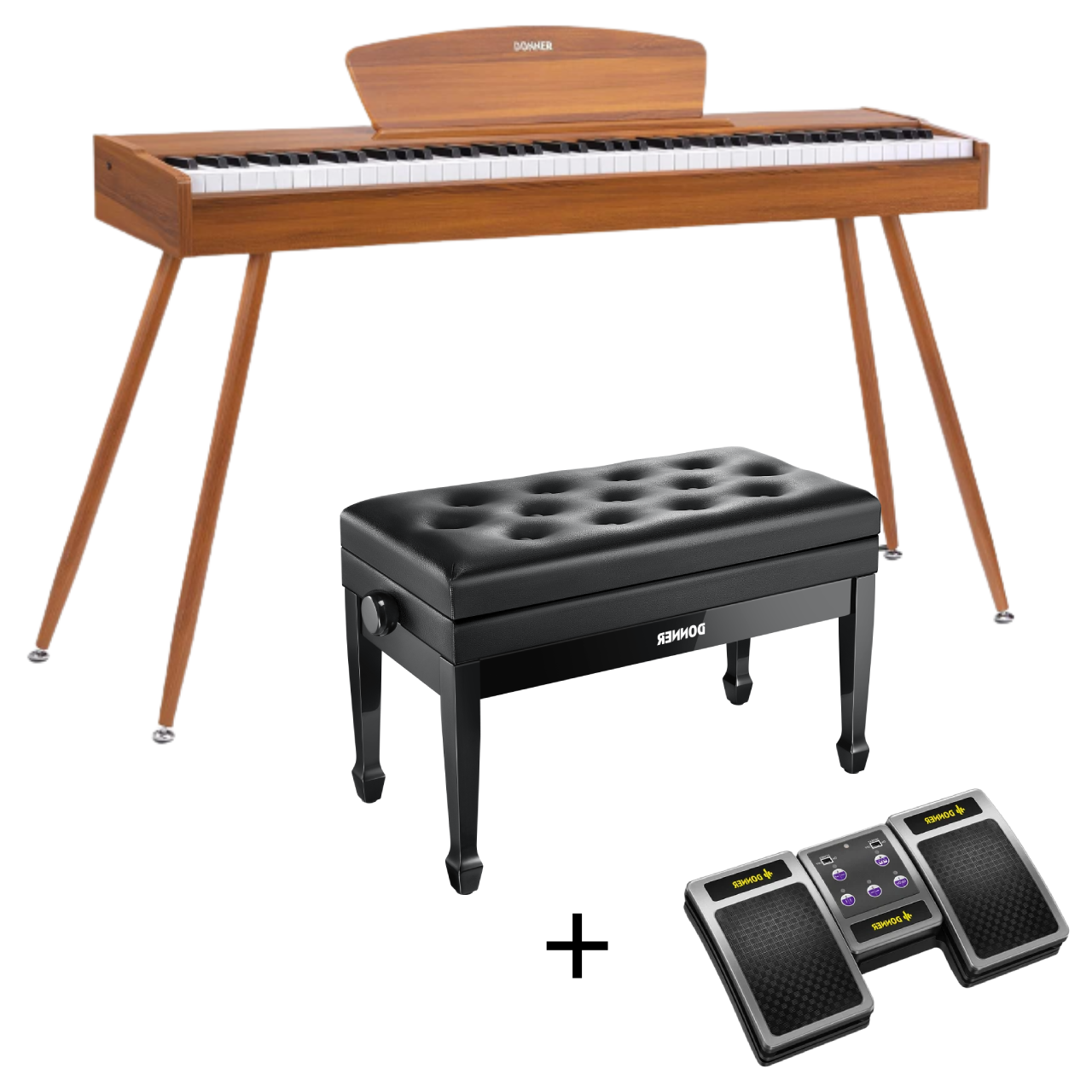 Donner DDP-80 Motif de Bois Piano Numérique-Son amélioré##
