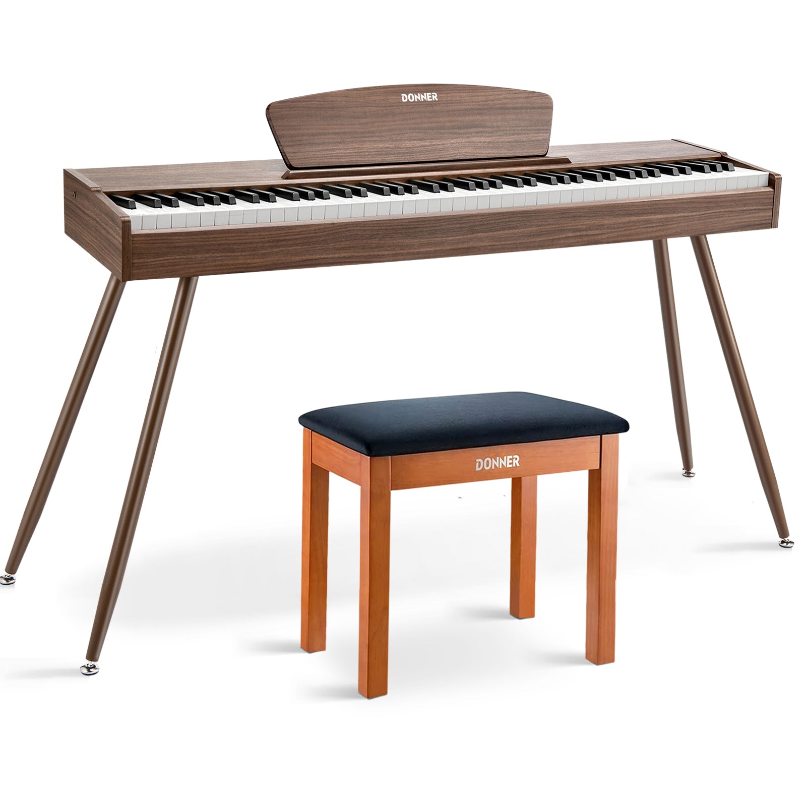 Donner DDP-80 Motif de Bois Piano Numérique-Noyer##