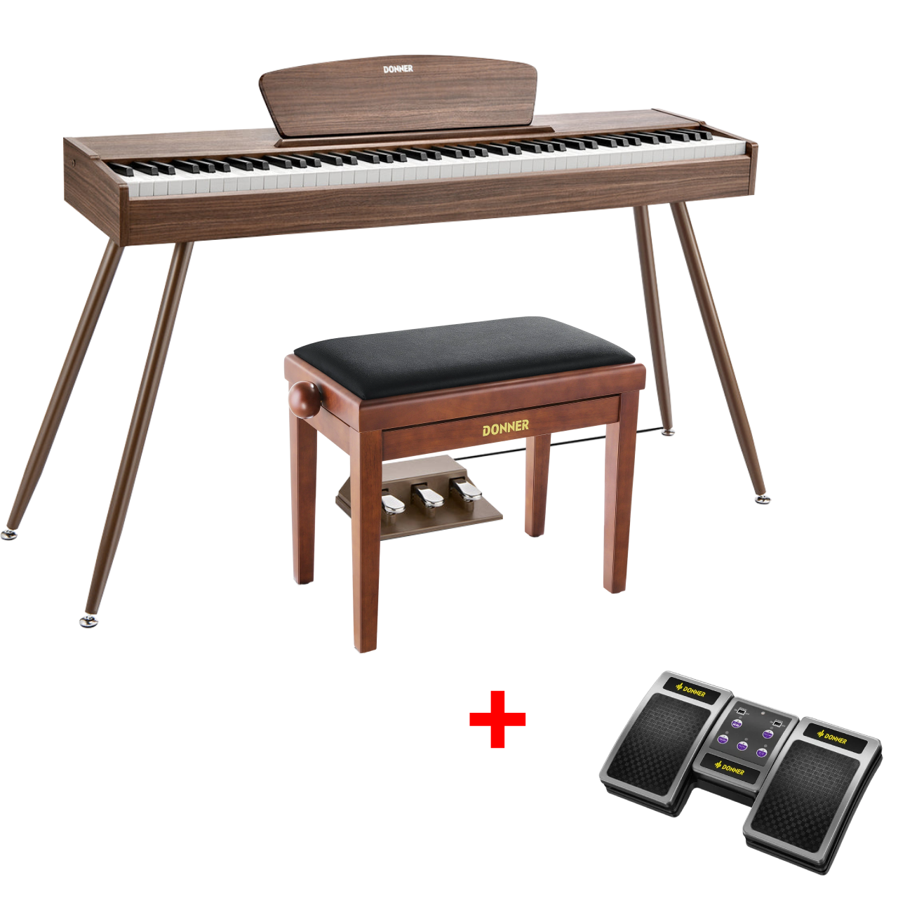 Donner DDP-80 Motif de Bois Piano Numérique-Noyer##