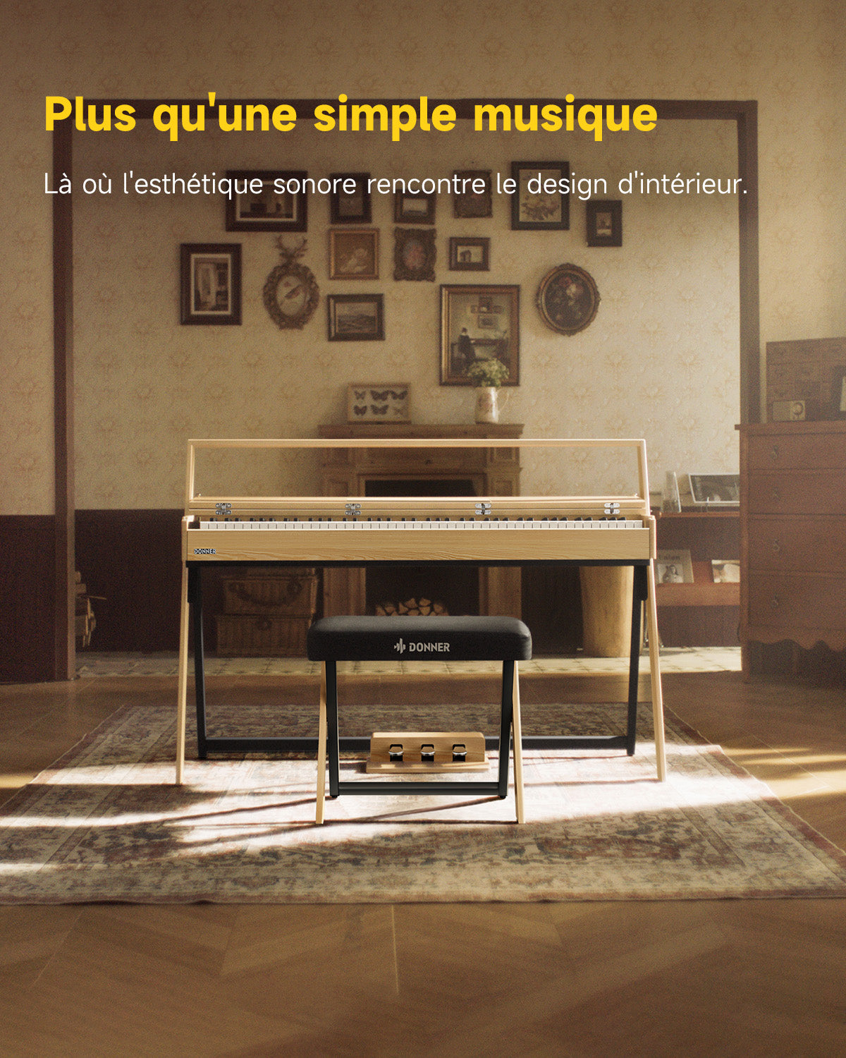 Donner OURA™ R300 Professionnel Piano Numérique-Bois clair##