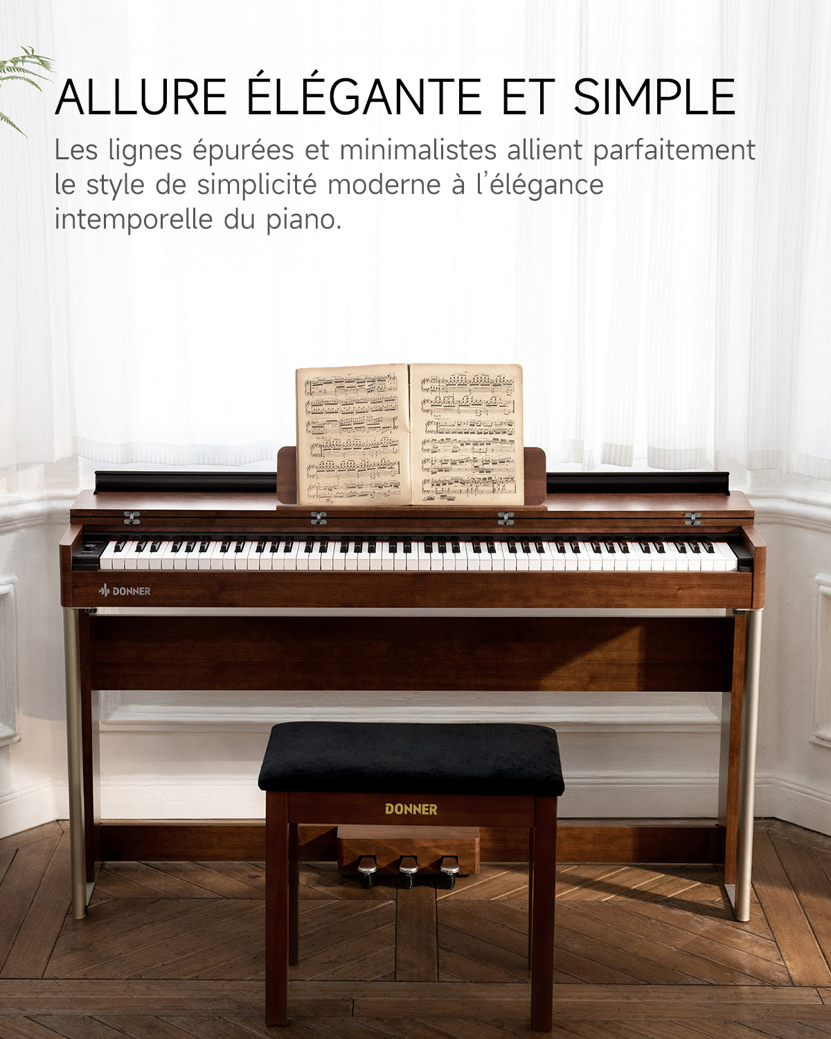 Donner DDP-200 Piano numérique avec mécanisme de marteau gradué-DDP-200 MK2##