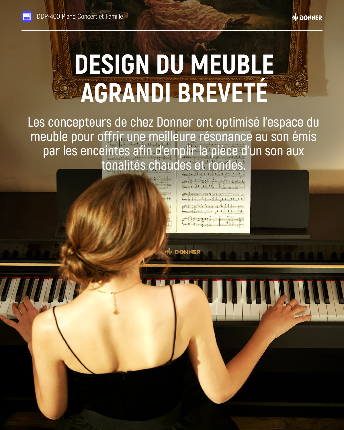 Donner DDP-400 Piano Numérique à Touches Pondérées