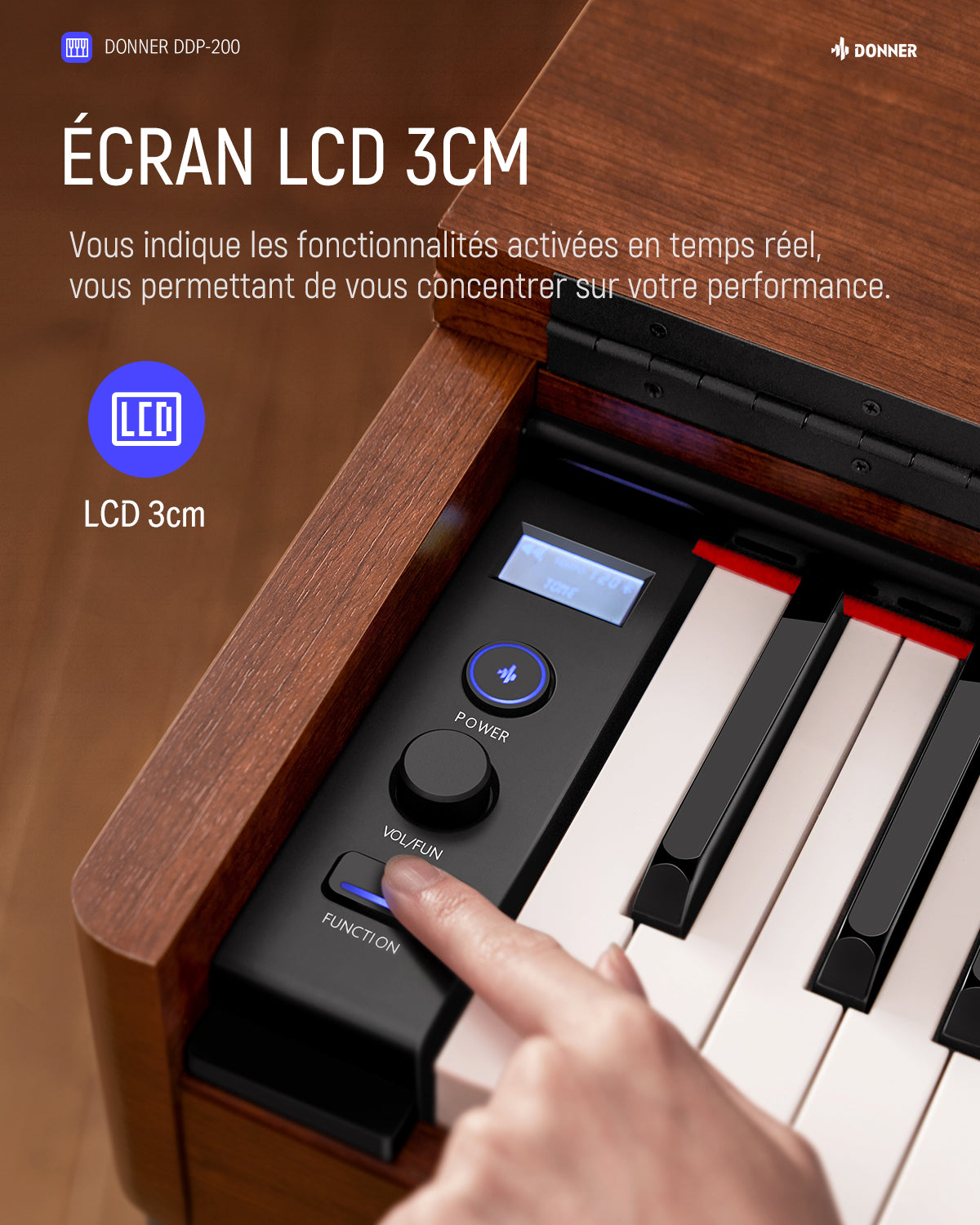 Donner DDP-200 Piano numérique avec mécanisme de marteau gradué