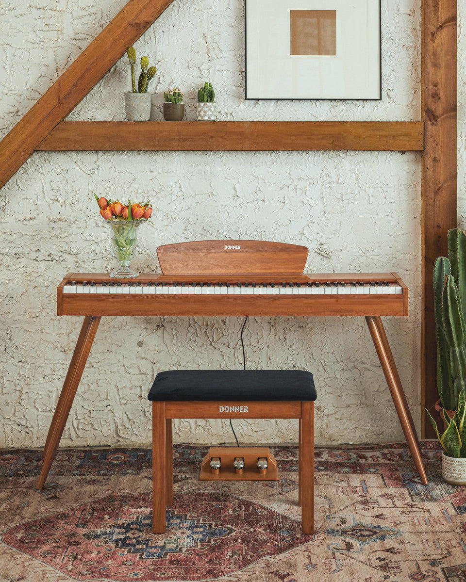 Donner DDP-80 Motif de Bois Piano Numérique-Son amélioré##