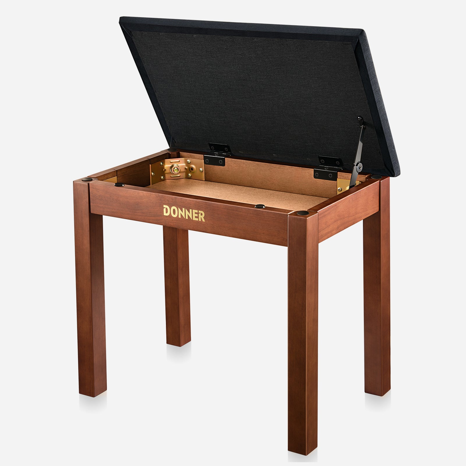 Donner DKB-10 Bois Massif Banc Piano avec Rangement-Marron##