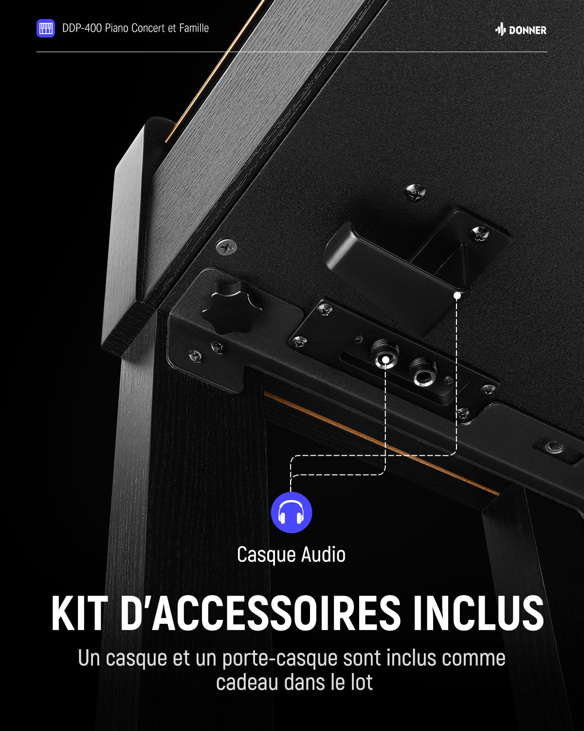 Donner DDP-400 Piano Numérique à Touches Pondérées