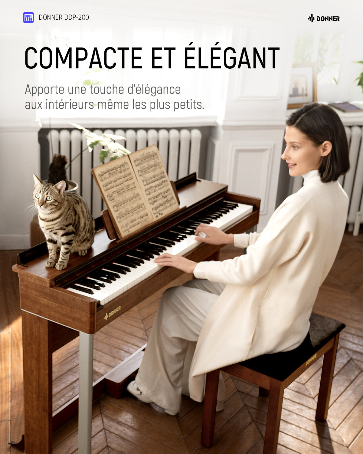 Donner DDP-200 Piano numérique avec mécanisme de marteau gradué