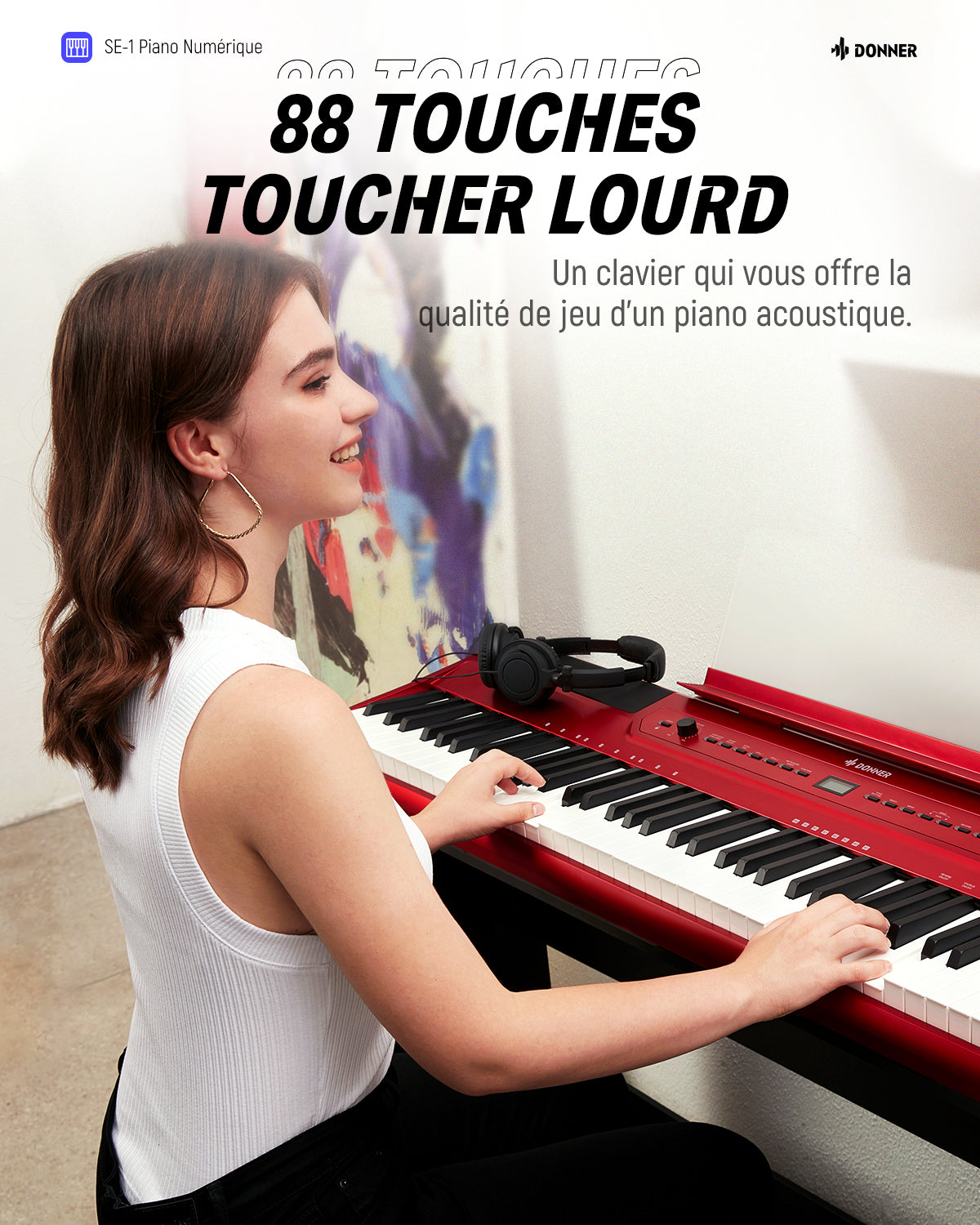 Donner SE-1 Piano Numérique 88 Touches Toucher Lourd