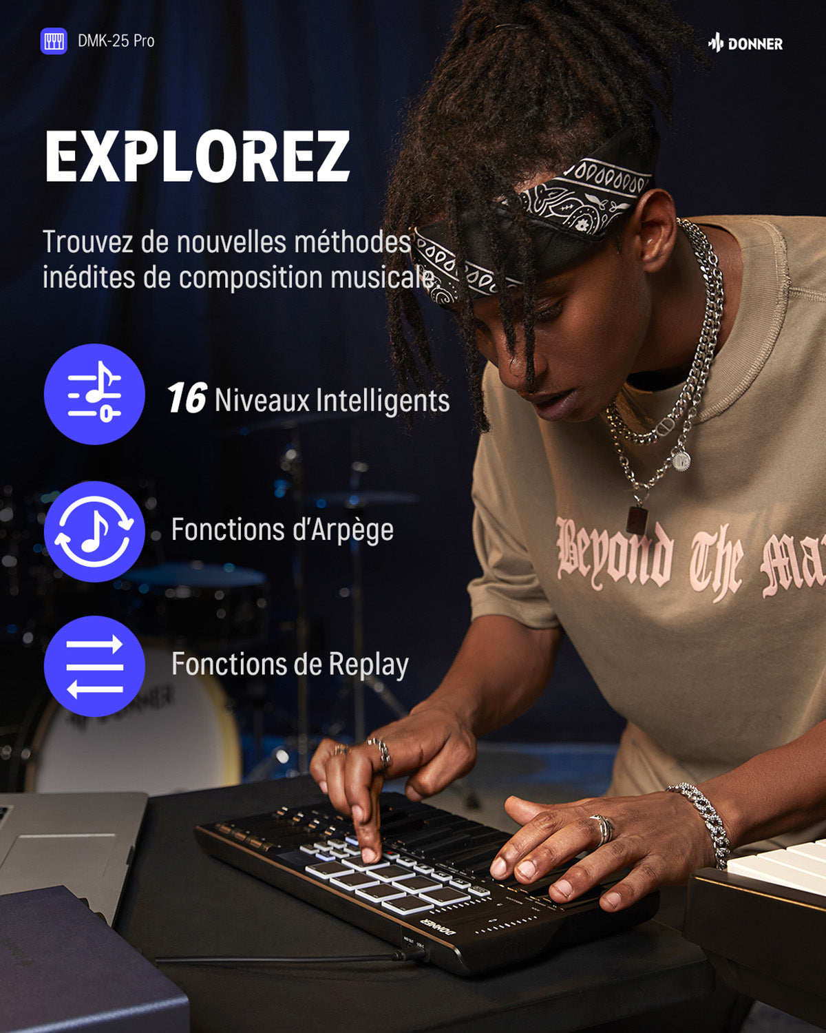 Donner DMK-25 Pro Clavier MIDI