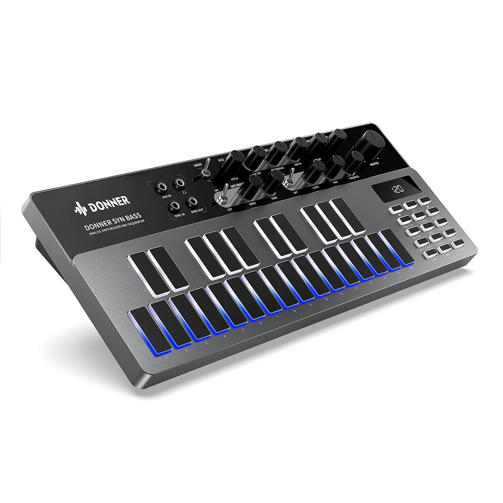 Donner Essential B1 Synthétiseur et Séquenceur Analogique de Basses