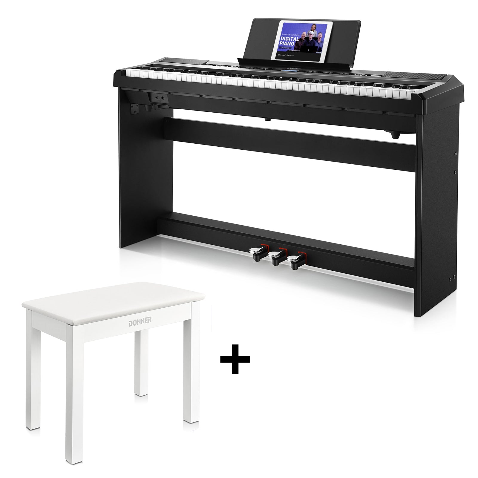 Donner DEP-20 lestées Piano Numerique-Noir##
