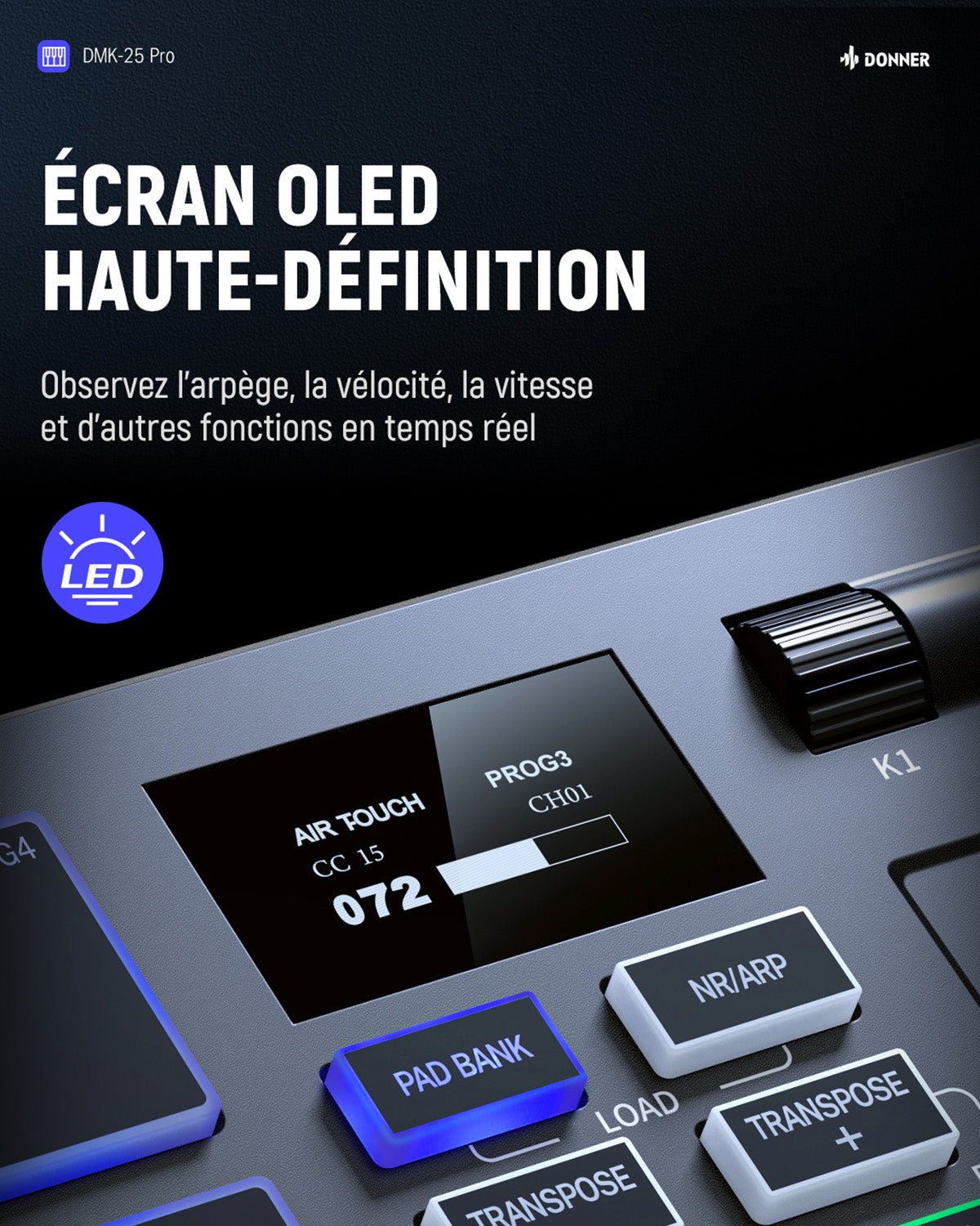 Donner DMK-25 Pro Clavier MIDI