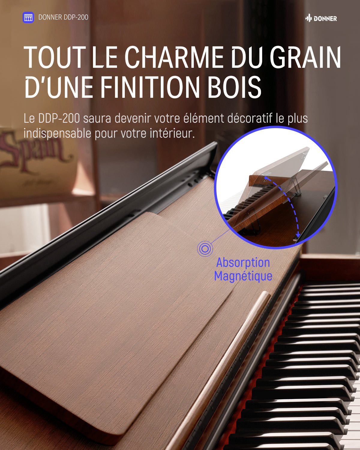 Donner DDP-200 Piano numérique avec mécanisme de marteau gradué