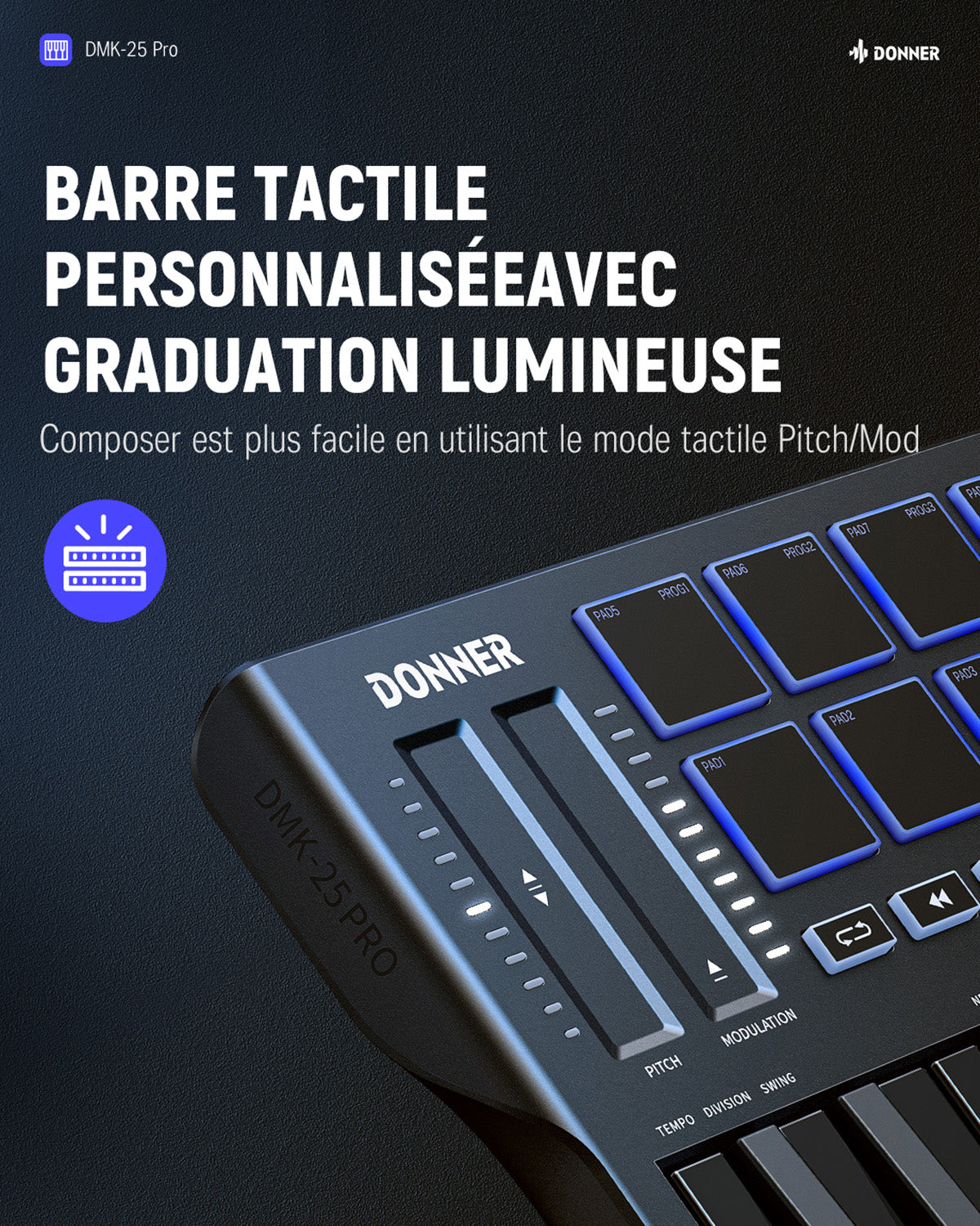 Donner DMK-25 Pro Clavier MIDI