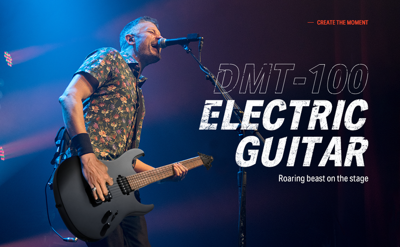 Bête rugissante sur scène，Guitare électrique solid body Donner DMT-100