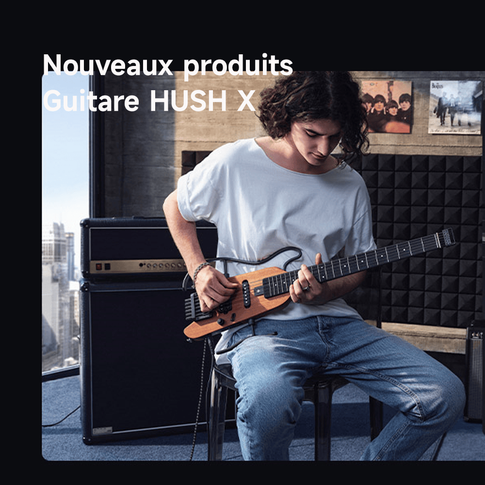 Nouveau produit Donner : Kit de guitare électrique Donner HUSH-X pour le voyage