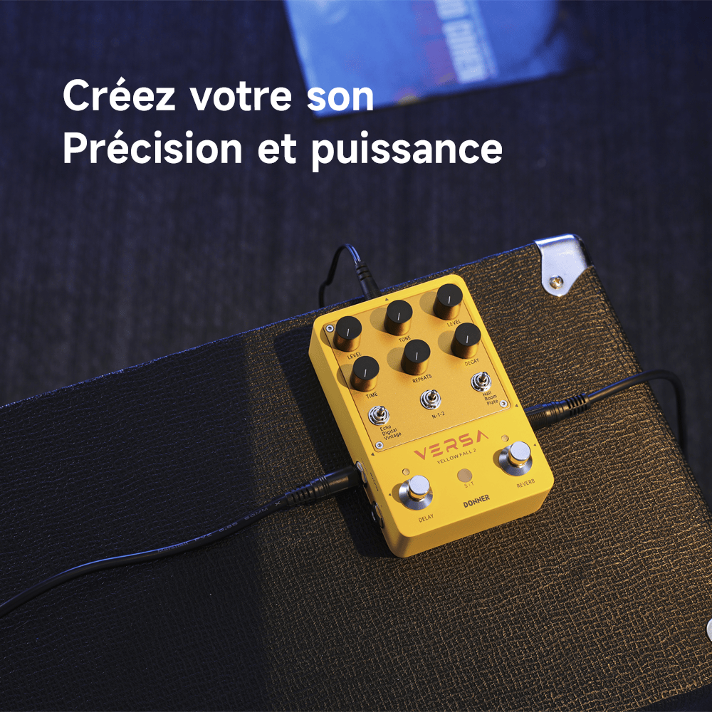 Découvrez le Donner Versa - Yellow Fall II Delay & Reverb Pedal