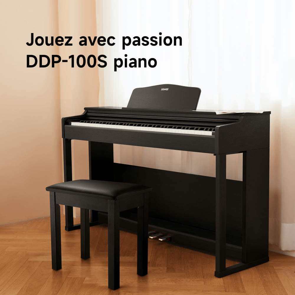 Piano numérique Donner DDP-100S – Clavier 88 touches lestées