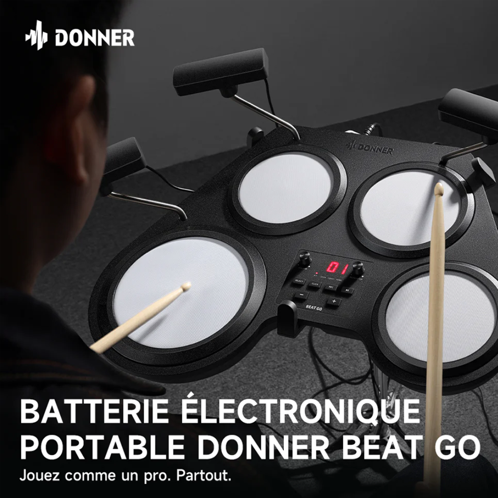 Donner Beat Go – Batterie Électronique Portable pour Débutants