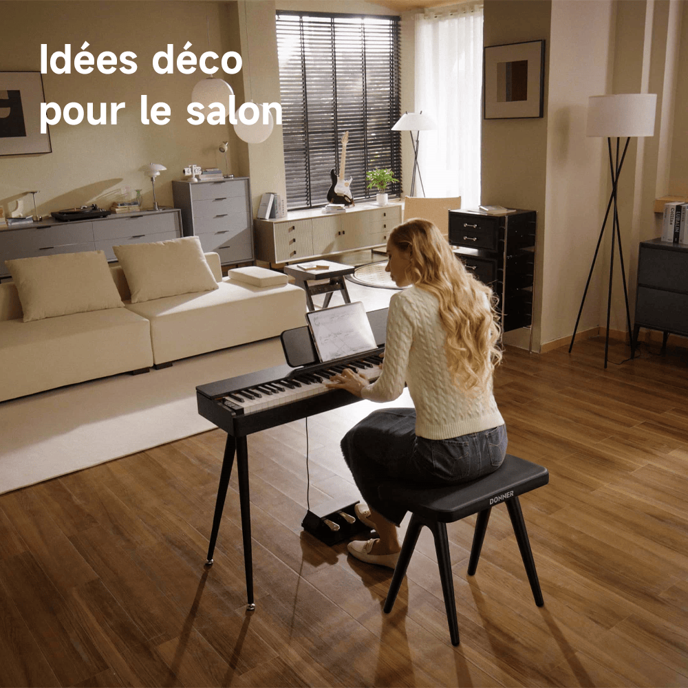 Améliorez l'esthétique de votre maison : 3 idées de décoration pour votre salon avec le piano numérique Donner Home