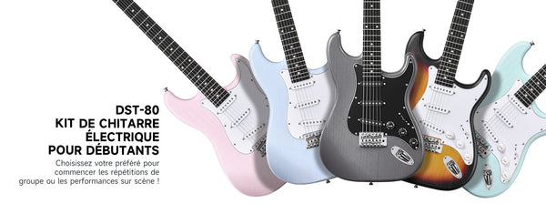 Kit guitare électrique pour débutant Donner DST-80 avec ampli et accessoires