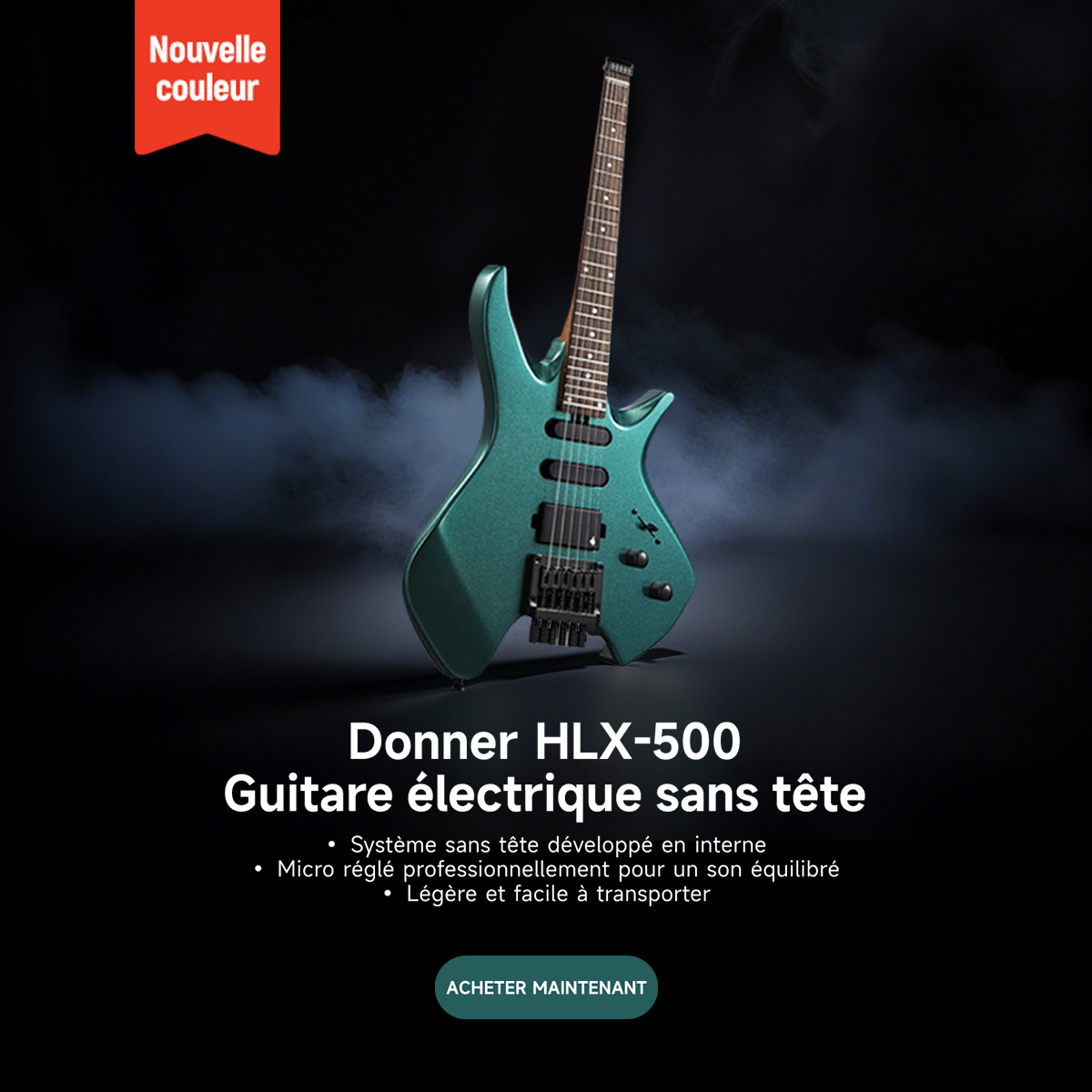 Donner HLX-500 : Nouvelles couleurs Sherwood Green & Rouge métallisé