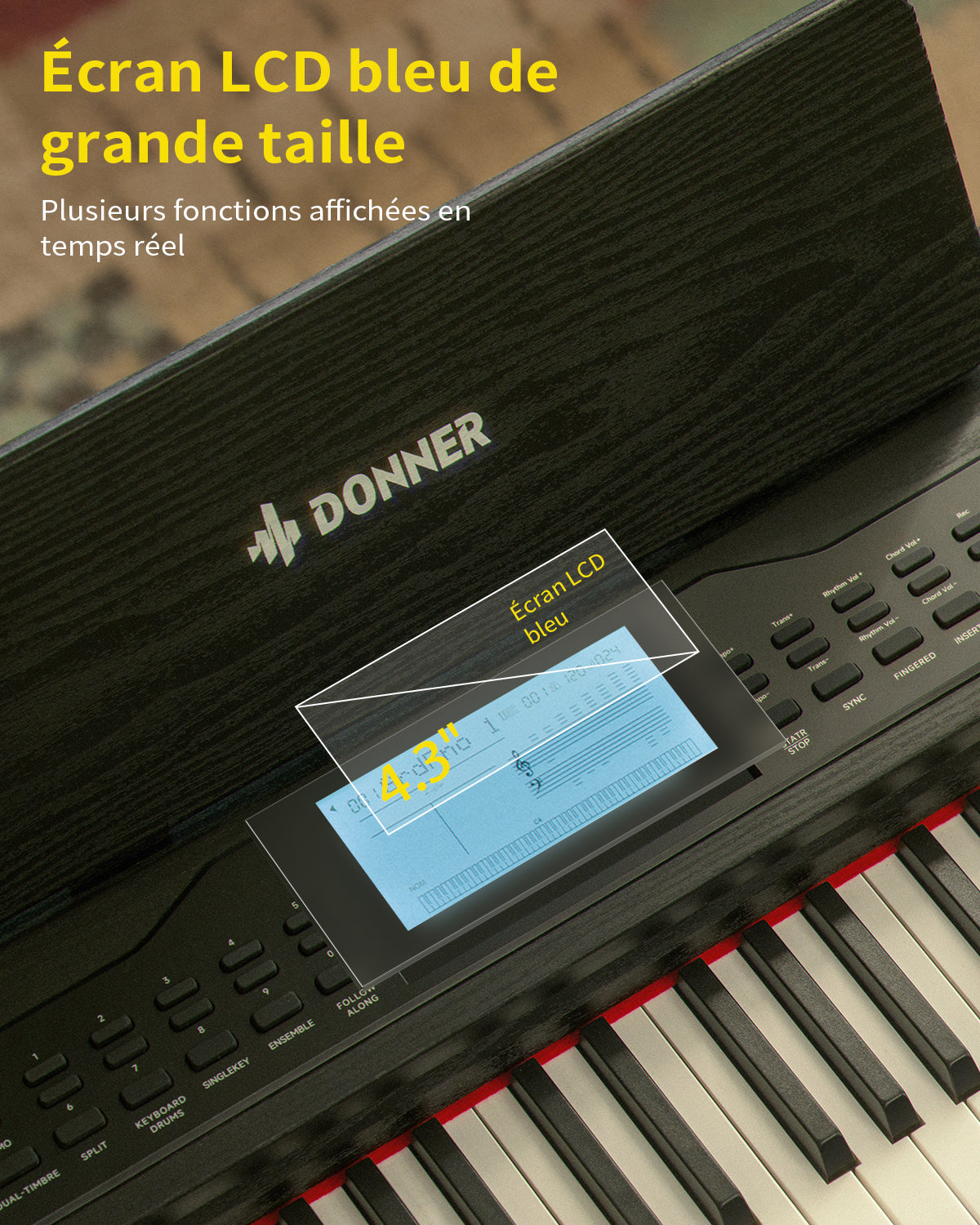 Donner DDP-95 lesté Piano numérique-Noir##