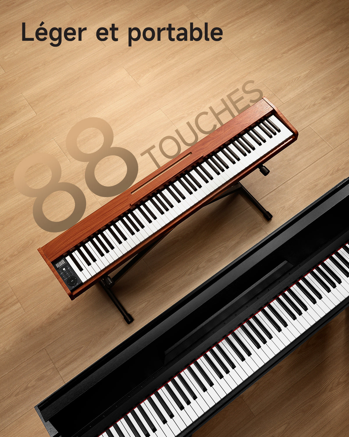 Donner DEP-1S Semi-Lesté De Style Bois Piano Numérique-couleur bois naturel【Nouvelle version】##