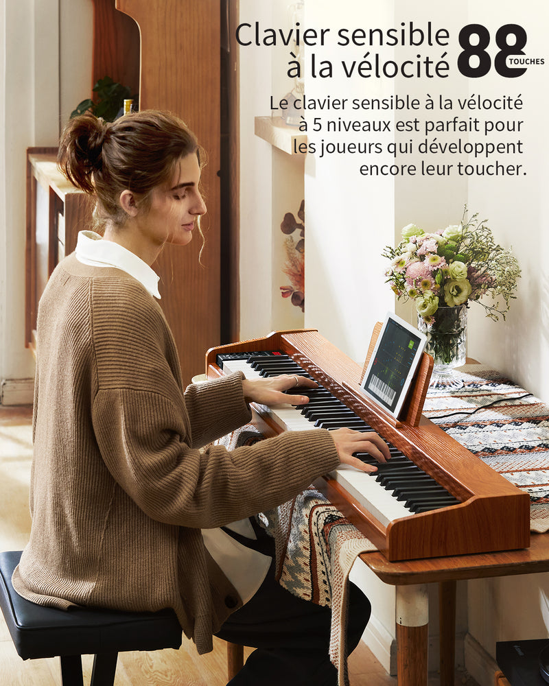 Donner DEP-1S piano numérique clavier d'e-piano semi-lesté de style bois