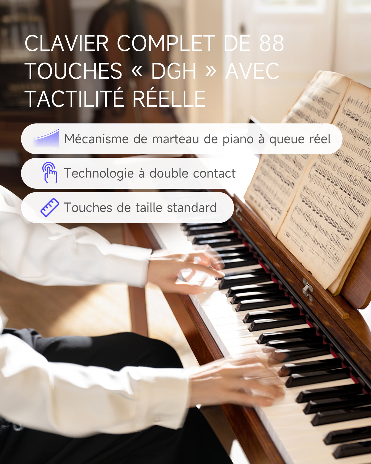 Donner DDP-200 Piano numérique avec mécanisme de marteau gradué-DDP-200 MK2##