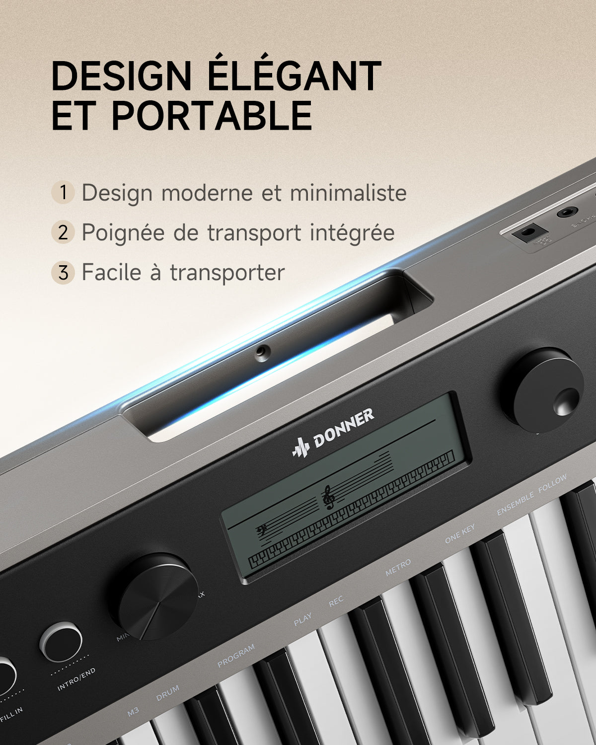 Donner SD-15 Clavier électronique 61 touches-Bundle mit Zubehör##