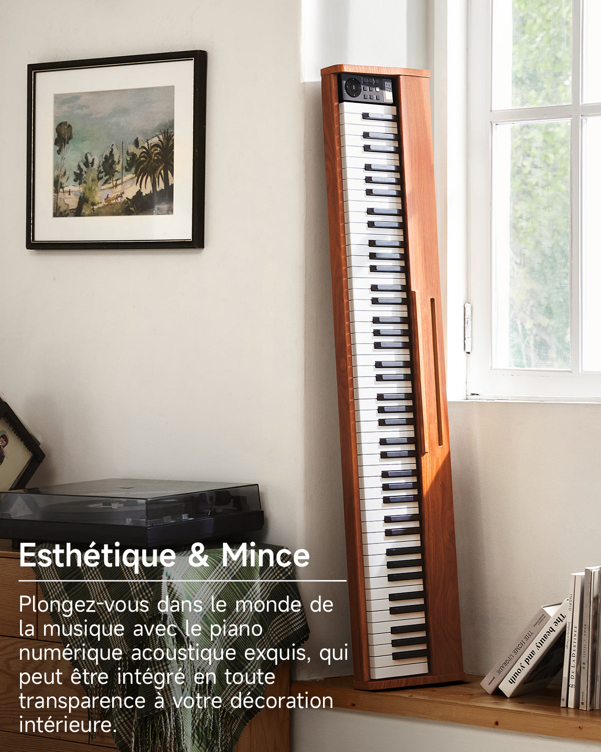 Donner DEP-1S Semi-Lesté De Style Bois Piano Numérique-couleur bois naturel【Nouvelle version】##