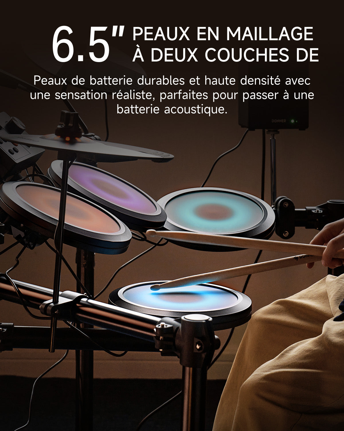 Donner DED-70L Batterie électronique Avec Lumière LED